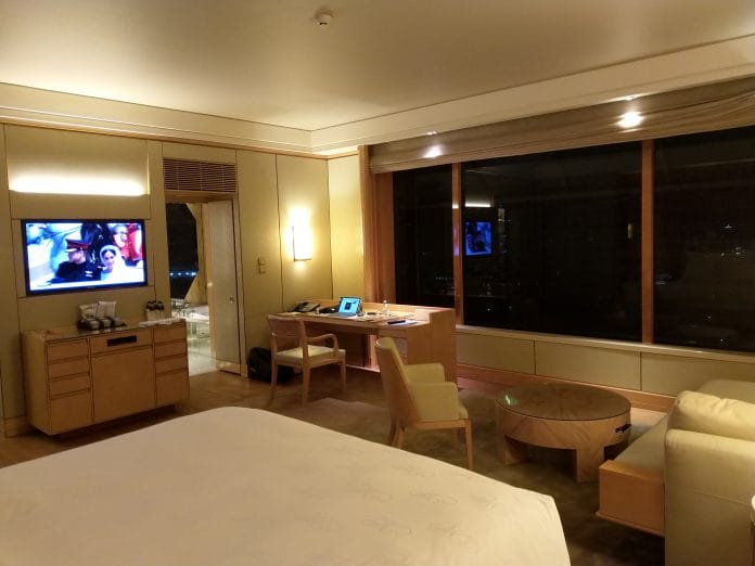 ritz carlton singapore Coming in at 52sqm, the room was huge (feat. Royal Wedding on TV)