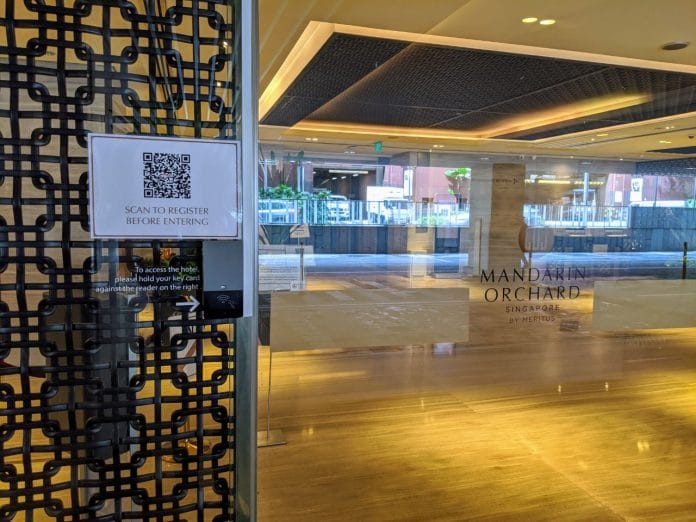 Mandarin Orchard hotel entrance