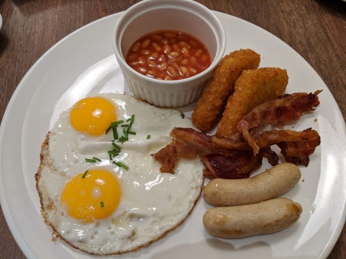 Breakfast at Hilton main course