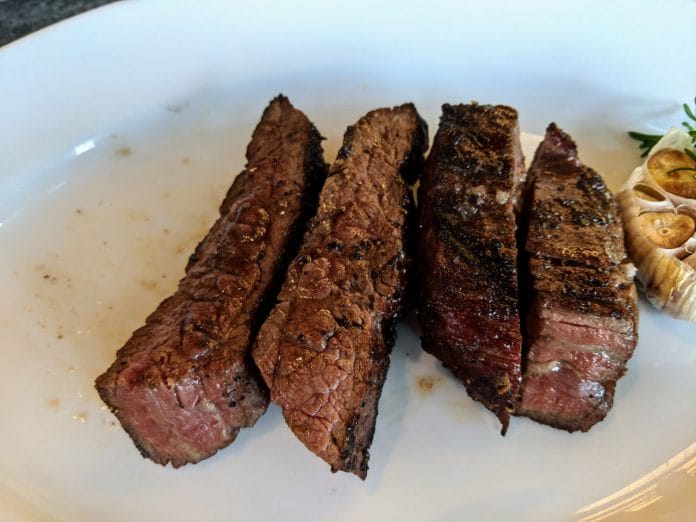 665°F Wagyu flank steak