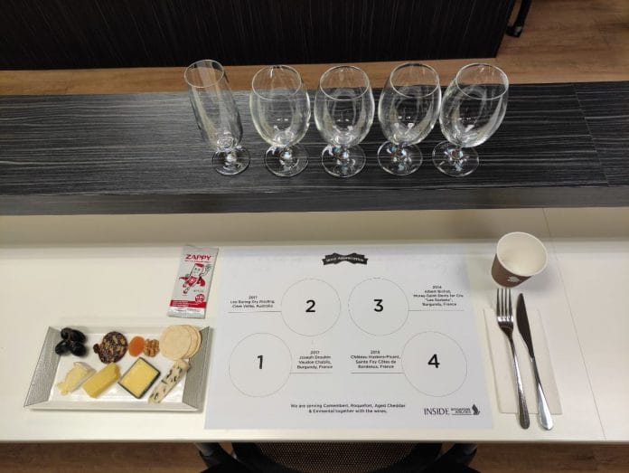 Inside SIA- Wine Appreciation setup