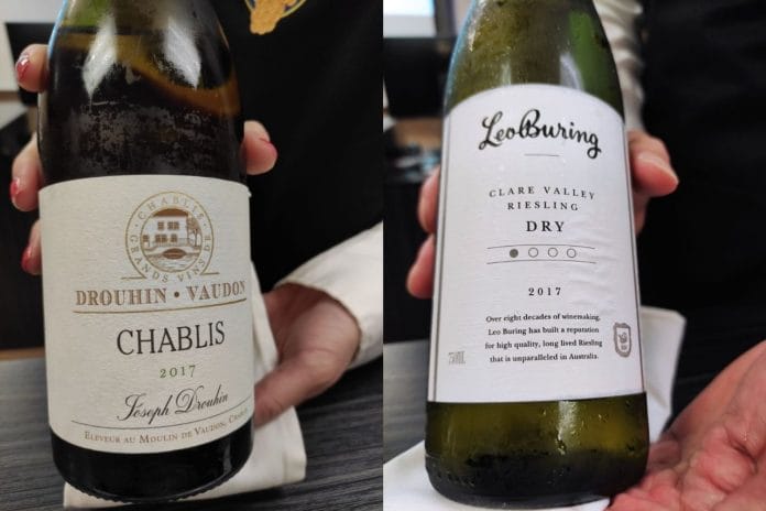 White wine selection