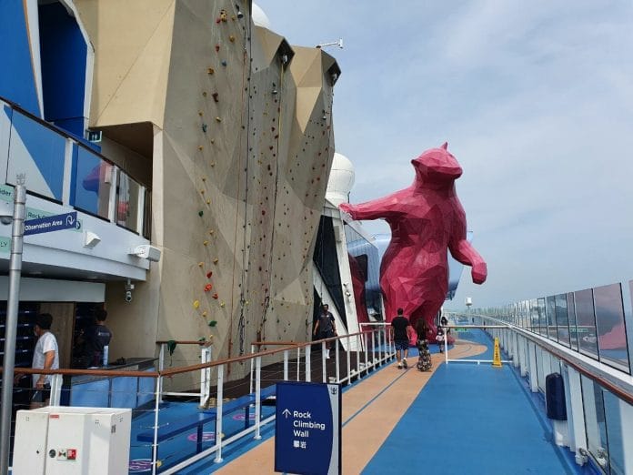 Rock wall on Quantum of the Seas