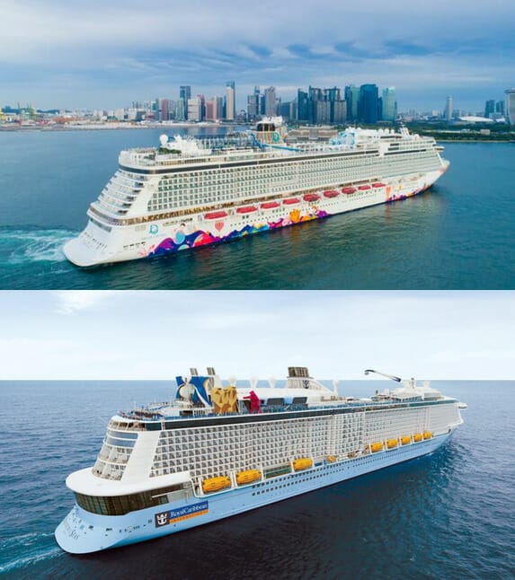 Top: World Dream | Bottom: Quantum of the Seas