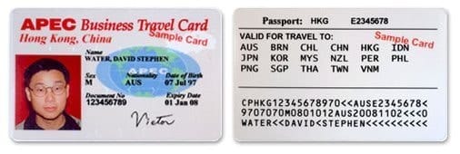apec card personal travel
