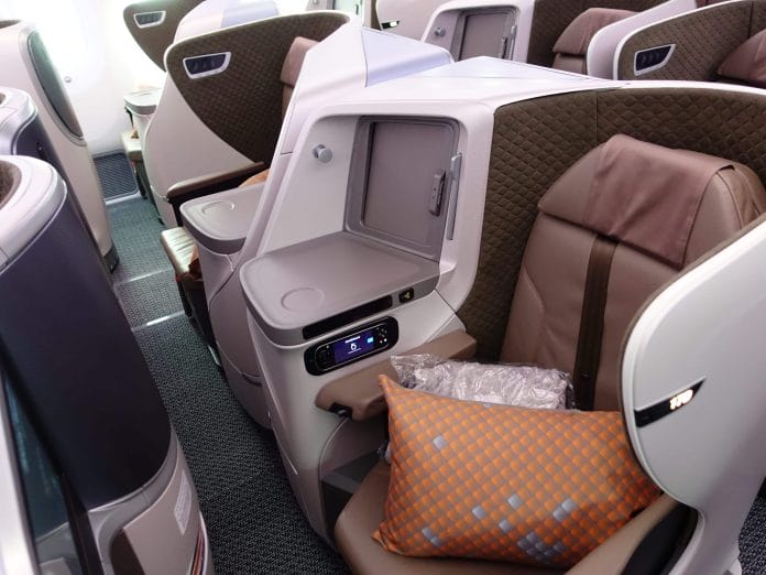 Singapore Airlines 787 Business Class