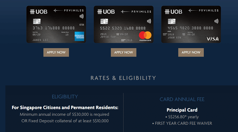 The UOB PRVI Miles is now a Visa Signature card; income requirement cut ...