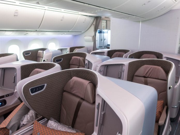 Singapore Airlines New Regional Business Class Cabin