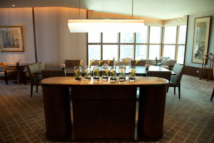 Long table seating in main Club lounge area