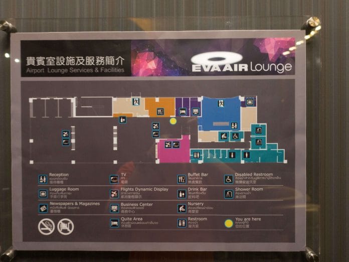 EVA Air lounge map