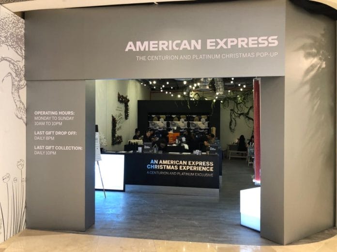 American Express pop-up booth at ION