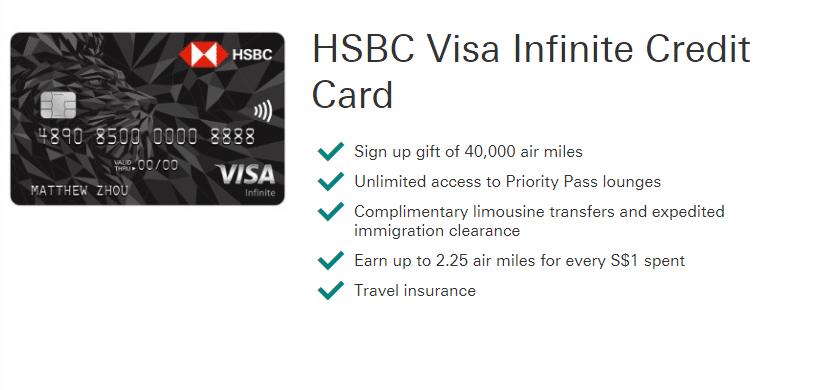 Hsbc Visa Infinite Sign Up Gift Increased To 40 000 Miles For Limited Time The Milelion