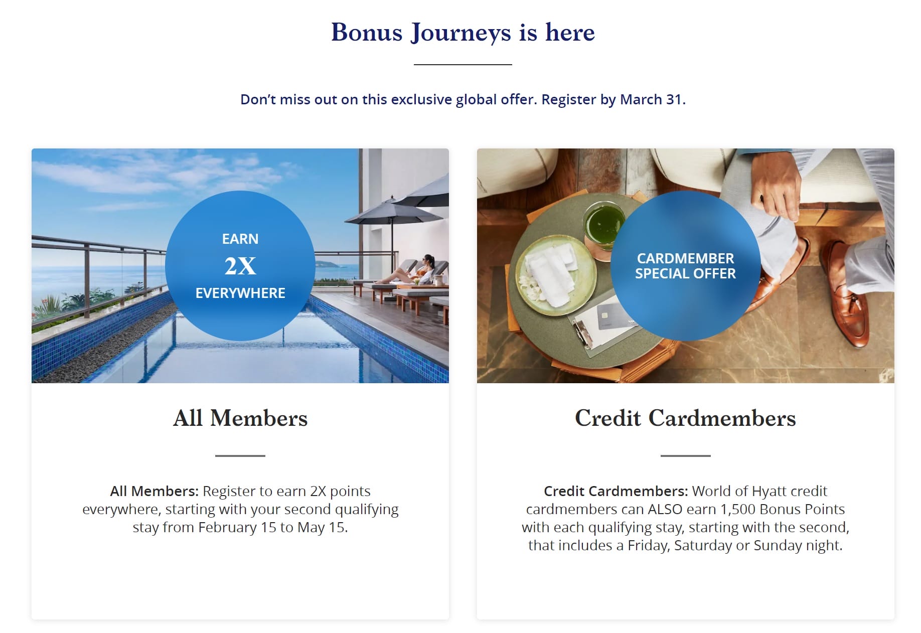 Hyatt Bonus Journeys promo Earn 2X points on all stays The Milelion