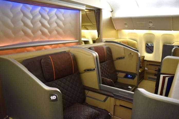 Singapore Airlines First Class on the B777-300ER