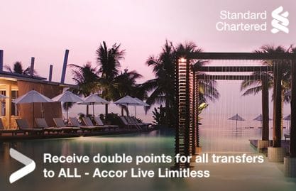 Great deal: Standard Chartered offering 100% bonus on Accor Live