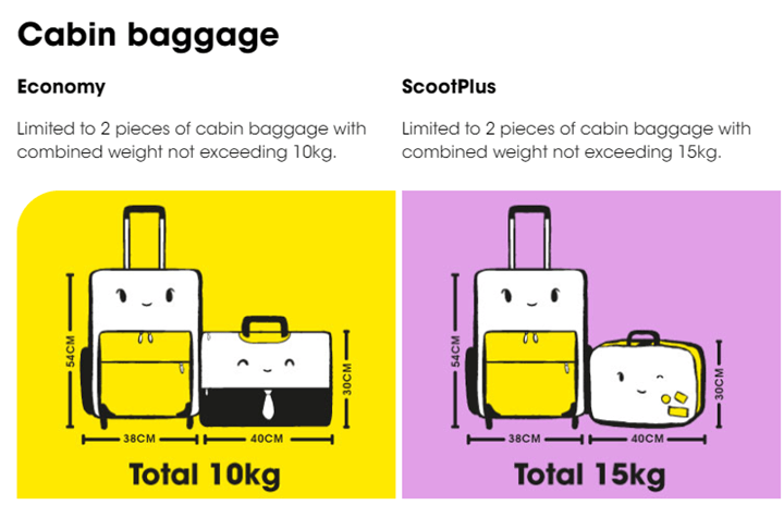 scoot check in baggage