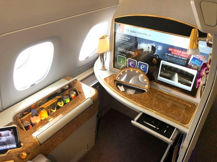 Emirates First Class suite