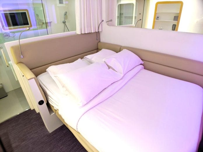 YOTELAir Changi Premium Queen Room- Fully reclined bed
