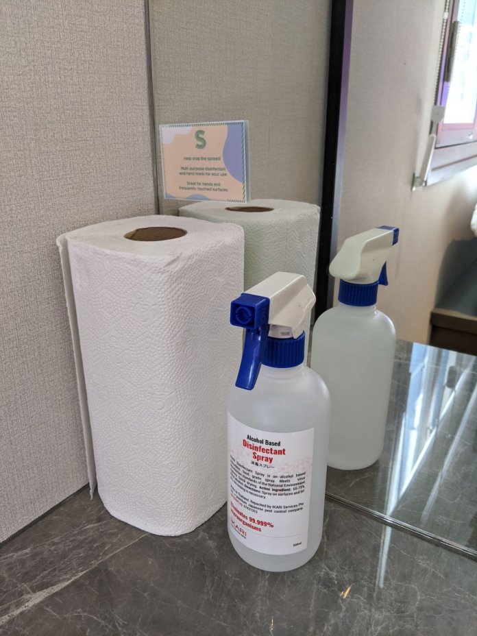 Hotel Soloha disinfectant