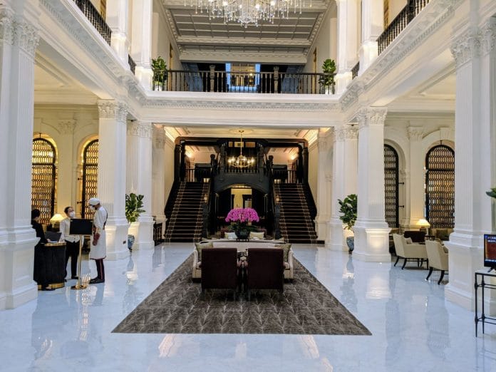 Raffles Hotel lobby