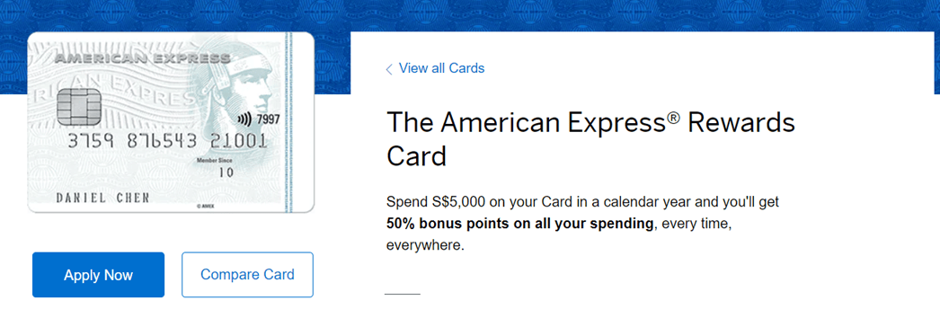 Goodbye: AMEX Rewards Card ends Singapore's most generous sign-up bonus ...