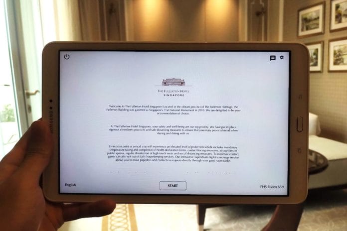 Fullerton hotel tablet