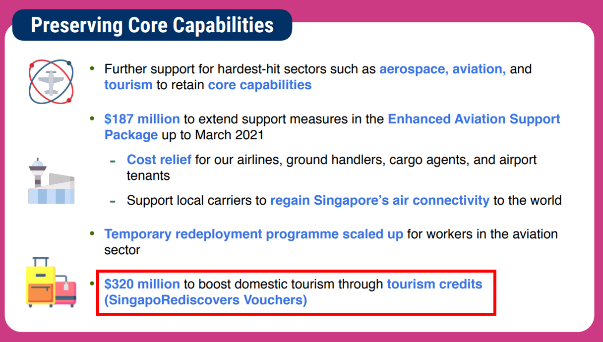 Announcement of SingapoRediscovers vouchers