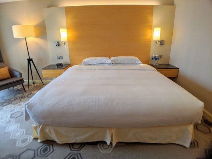 Hilton Singapore Premium Room bed