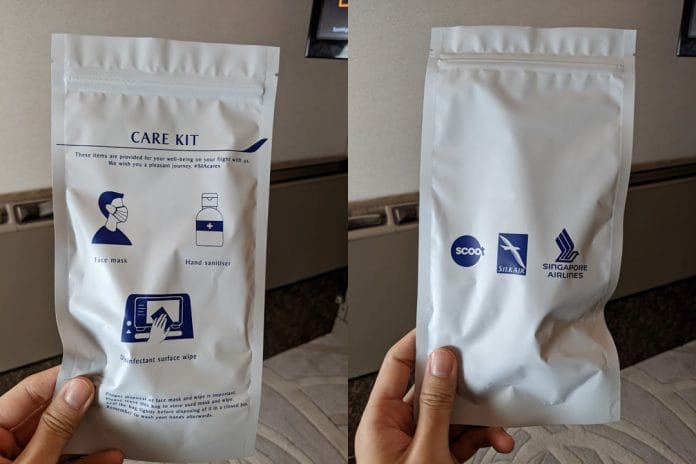 Singapore Airlines care kit