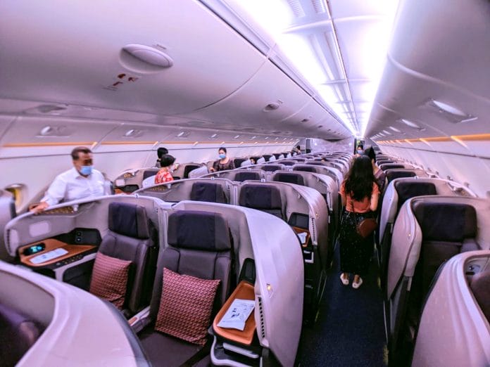 Restaurant A380 Business Class cabin