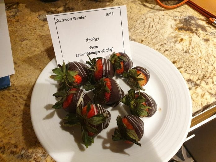 Chocolate-coated strawberries