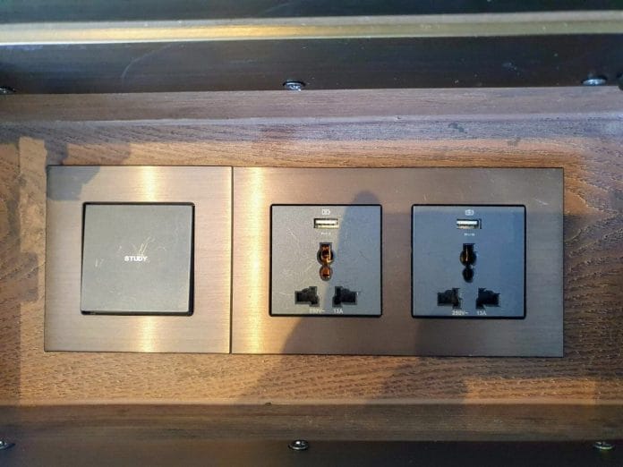 TV console power points