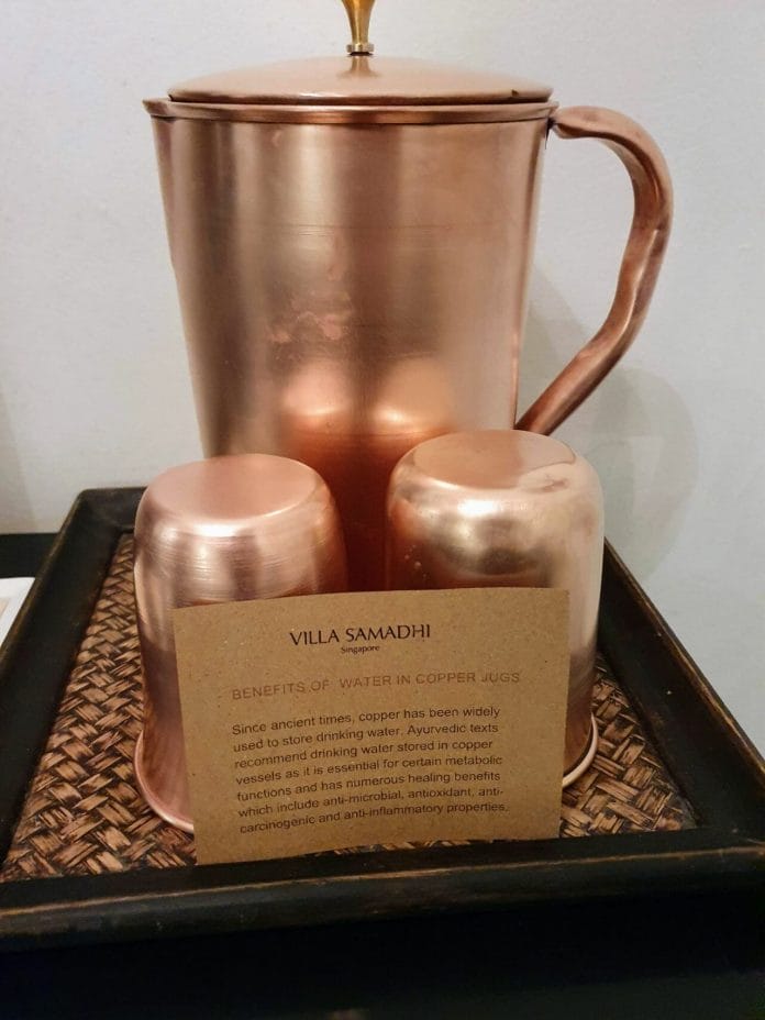 Villa Samadhi copper jug