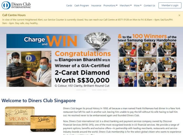 What to use online card diners date Diners Club