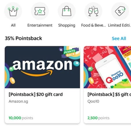 GrabRewards Flash sale: 35% pointsback on gift cards and more ...