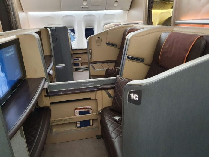 Singapore Airlines 2013 First Class seat