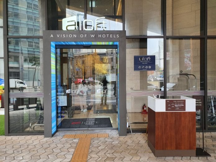 Aloft Seoul Myeongdong entrance