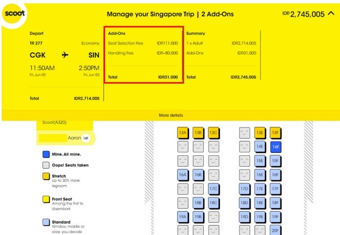 PSA: Scoot's ridiculous complimentary seat selection - The MileLion