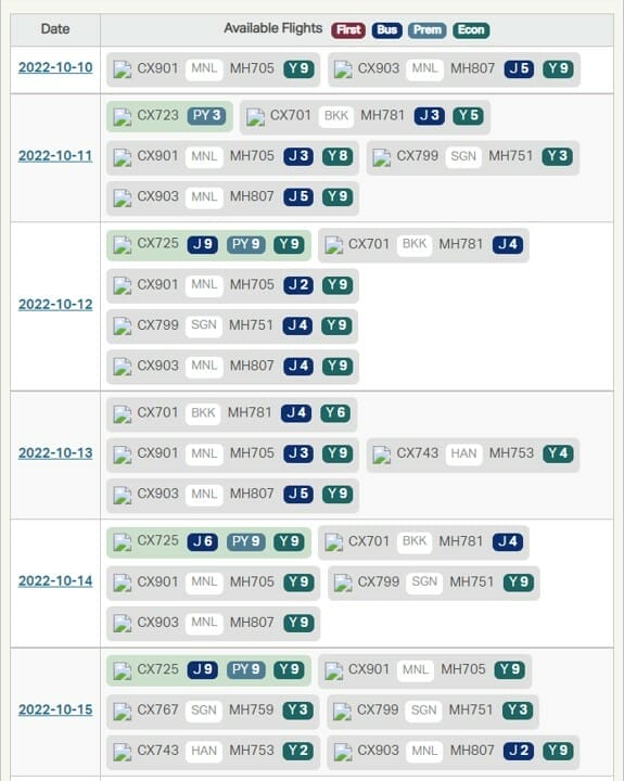 Cathay Pacific Miles Flights: Every seat available for redemption - The ...