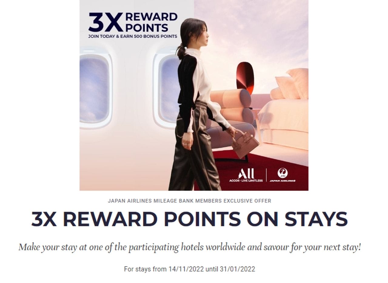 Accor Live Limitless offering 3X rewards points on all stays The MileLion